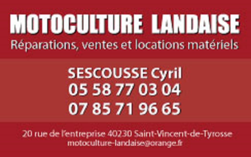 Carte visite Motoculture Landaise – Tyrosse – OTI LAS